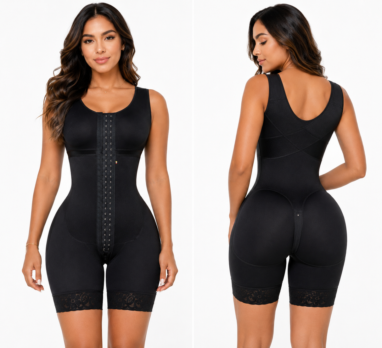 Faja Hourglass Stage 2 – Estilo corto con sujetador incluido y cremallera en la entrepierna