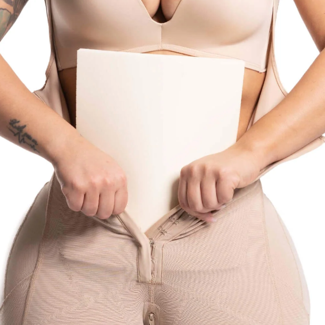 Lipo Foam abdominal postoperatoria para usar con prendas de compresión abdominal post-liposucción. Almohadillas de espuma para recuperación de liposucción 8"X11" (Blanco)