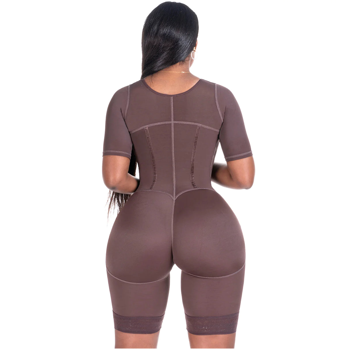 Fajas Colombianas Pantalón corto de compresión media de cintura alta  diseñado para control de abdomen, espalda, soporte inferior 100% colombiano