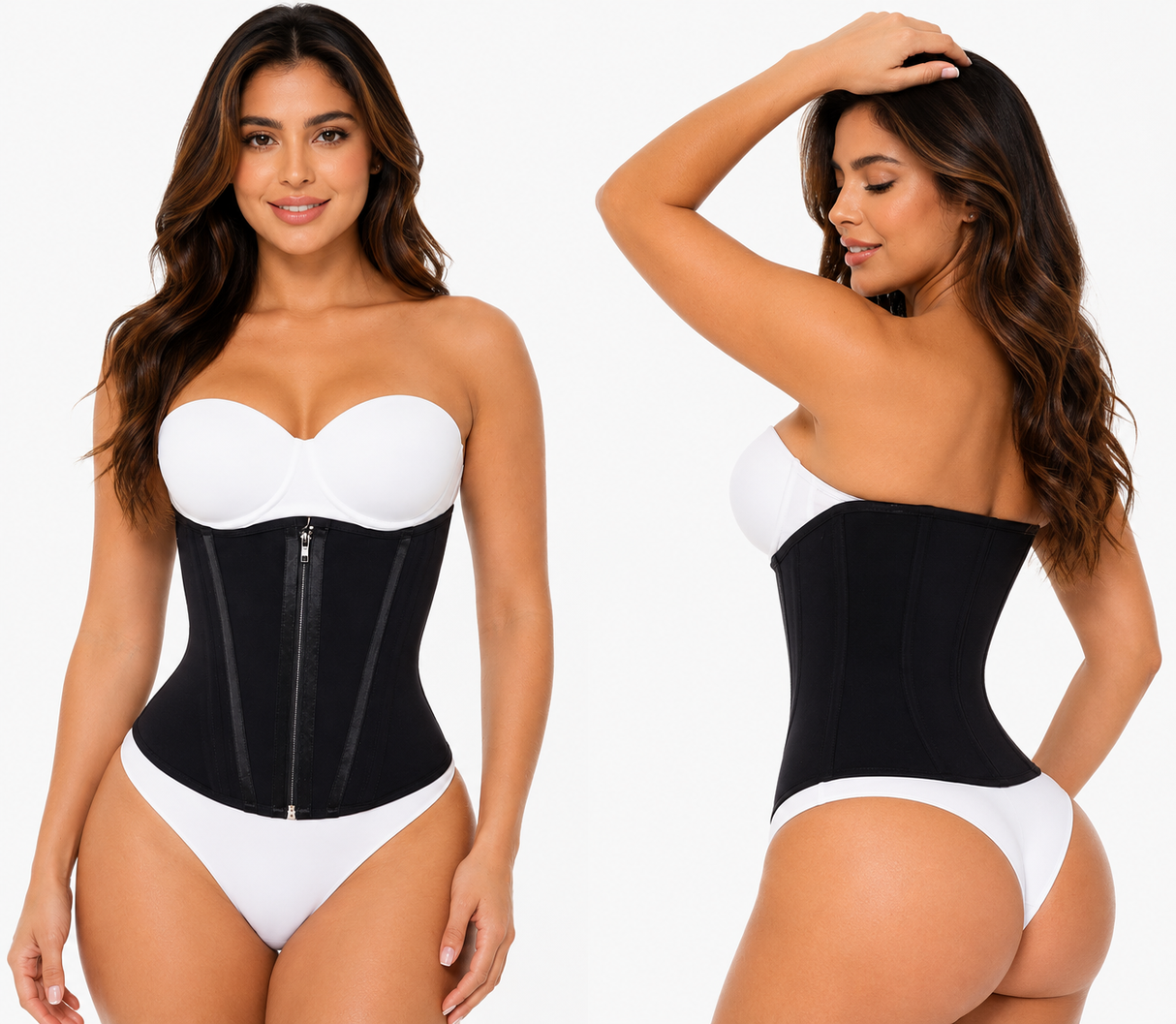 High Compression Waist Trainer | Double Abdomen Control & 15 Boning Support