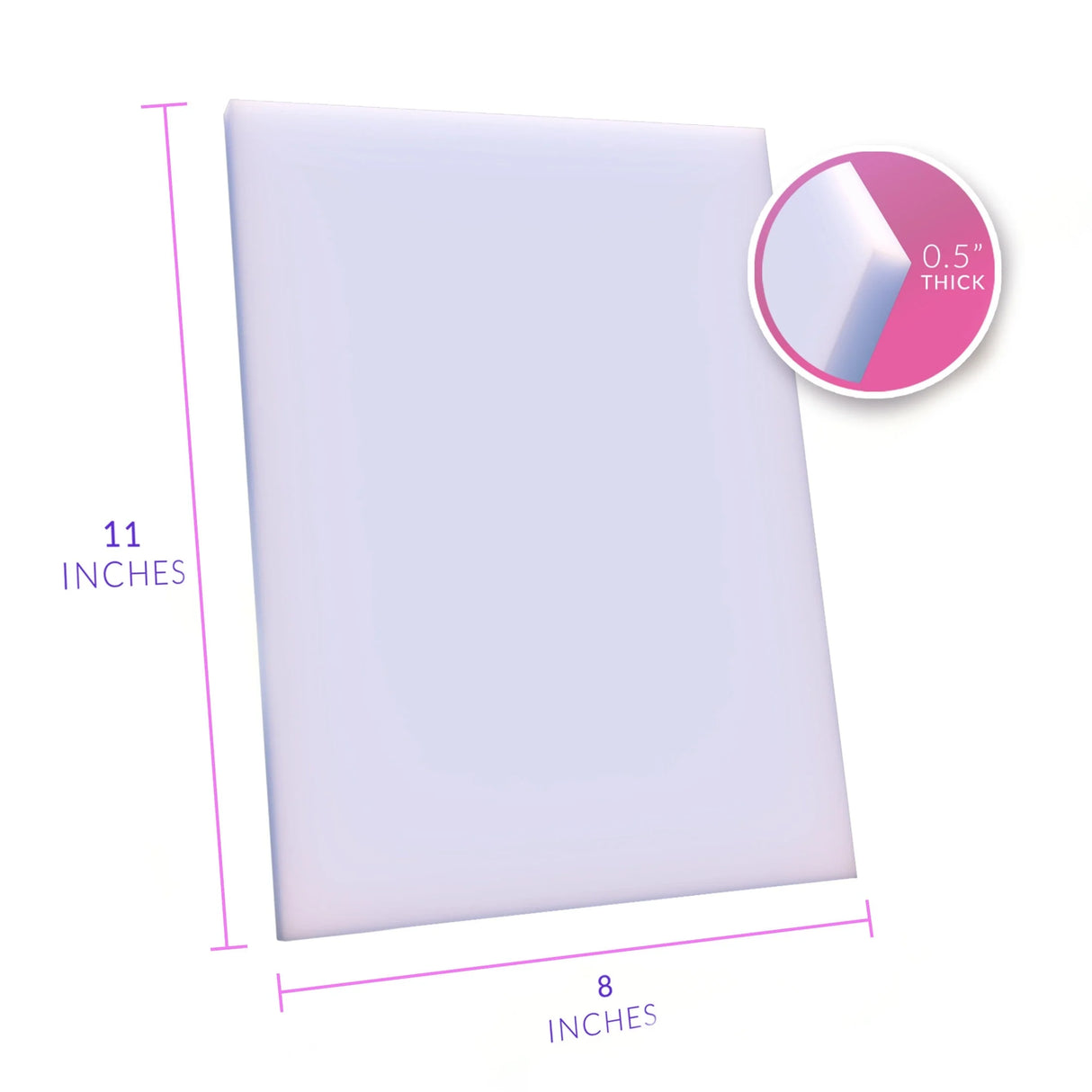 Lipo Foam - Post Surgery Ab Board for Use with Post Liposuction Surgery Flattening Abdominal Compression Garments Liposuction Foam pads for Recovery 8"X11" (White)