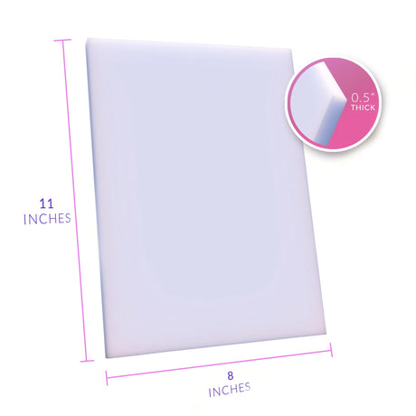 Lipo Foam - Post Surgery Ab Board for Use with Post Liposuction Surgery Flattening Abdominal Compression Garments Liposuction Foam pads for Recovery 8"X11" (White)