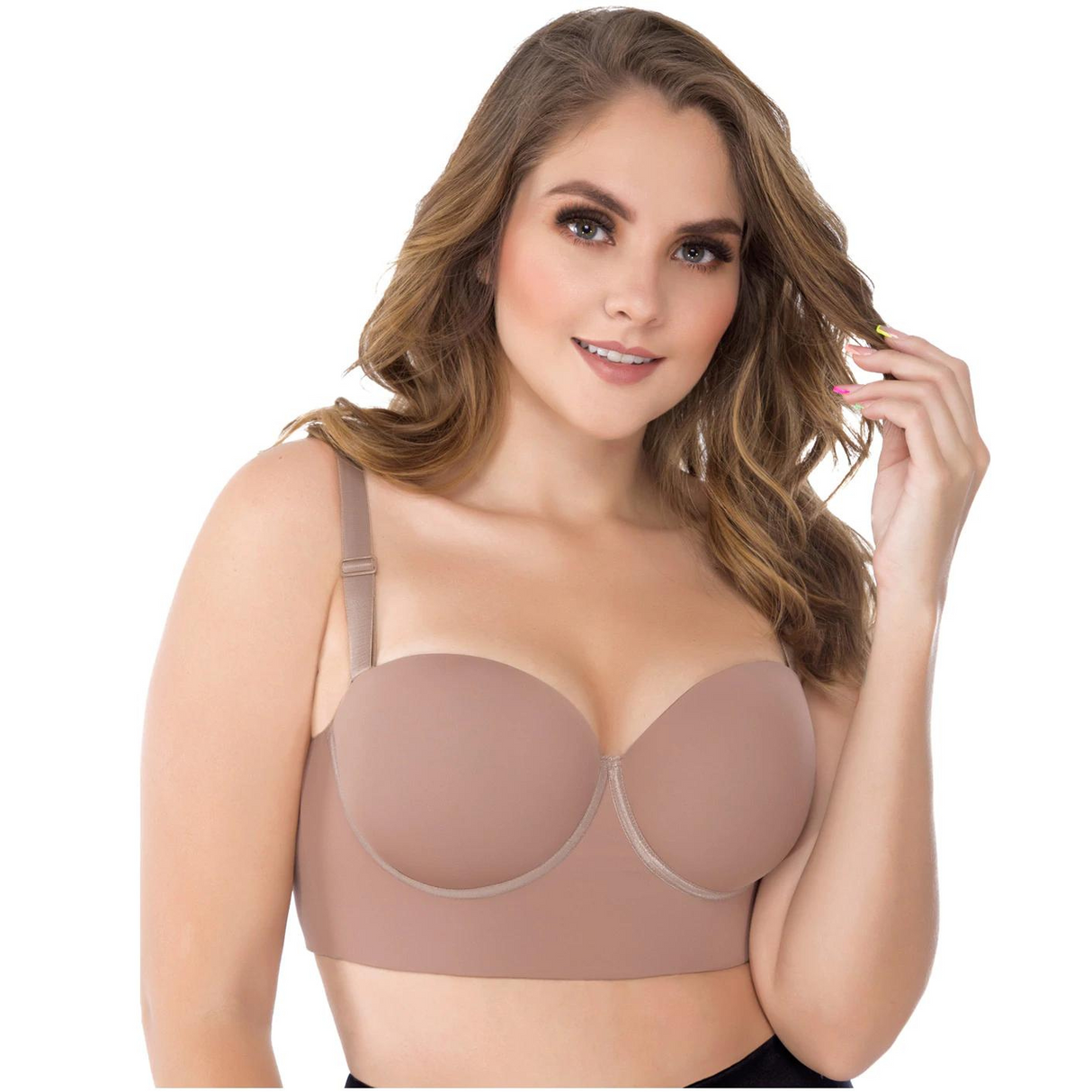 Full Support Non-Slip Convertible Bandeau Bra Women Invisible Lifting  Strapless Bras Underwired Removable Straps Plus Size Cup